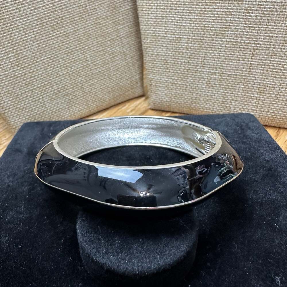 Sequin Nordstrom Multicolor Silver Tone Statement Enamel Bangle Bracelet #507
